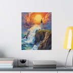 Stunning Matte Vertical Posters for Coastal Decor, Lighthouse Art, Beach House Wall Art, Seascape Prints, Ocean Lovers Gift