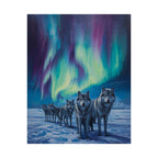 Aurora Borealis Wolf Poster, Nature Wall Art, Wildlife Decor, Northern Lights Print, Gift for Animal Lovers