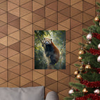 Whimsical Red Panda Wall Art, Matte Vertical Posters, Nature Decor, Animal Lovers Gift, Cute Nursery Print, Eco-Friendly Home Decor