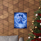 Ice Sorceress Illustration Matte Vertical Poster | Fantasy Magic Wall Art
