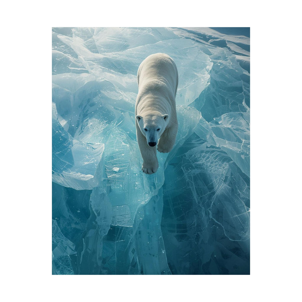 Polar Bear Matte Vertical Frameable Art Print