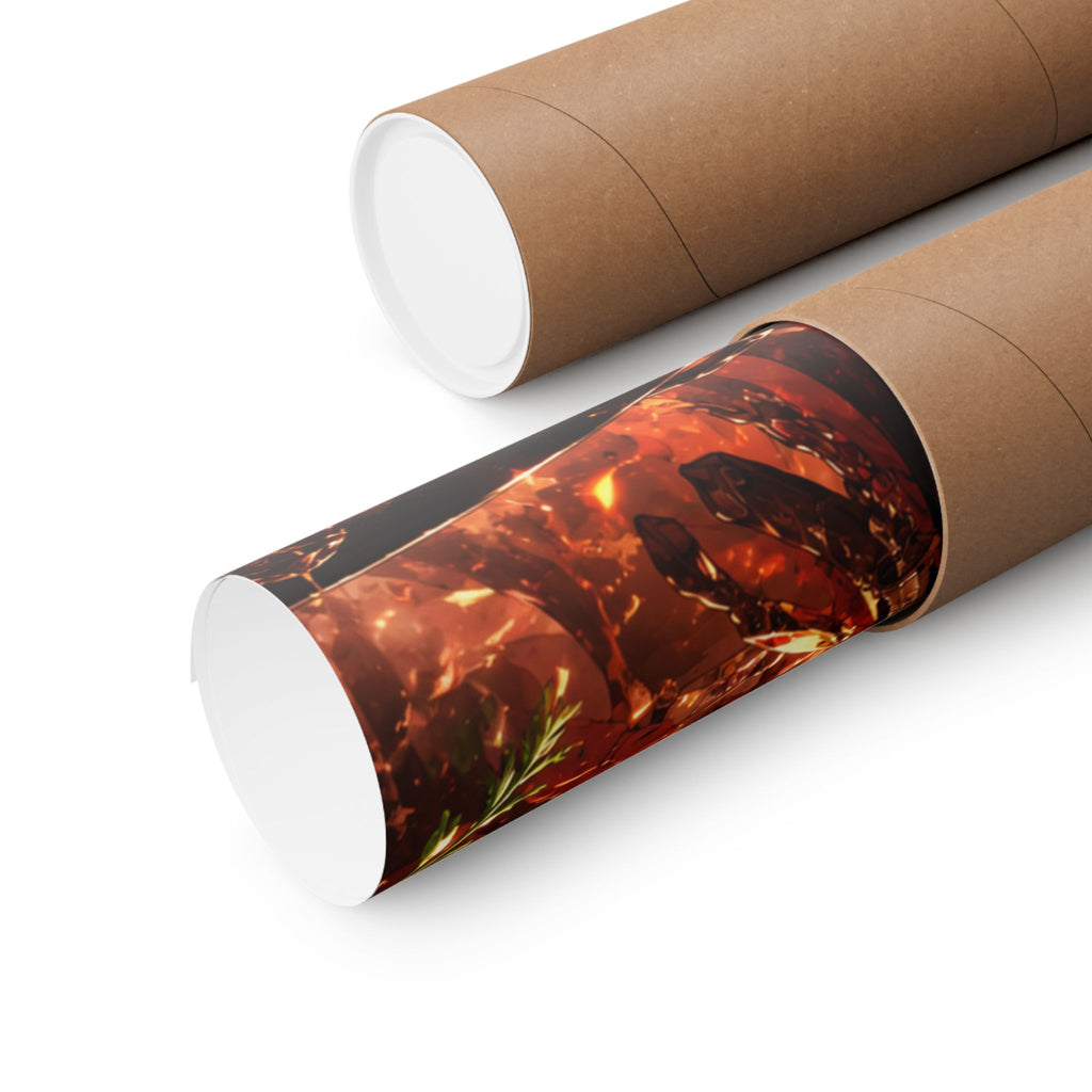 Fiery Anime Chef Matte Vertical Poster | Spicy Cooking Illustration
