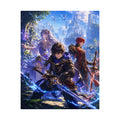 Gaming Fantasy Poster — Epic Anime Sword & Castle Wall Art