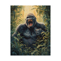 Fierce Gorilla Matte Vertical Poster, Wild Animal Art Print, Jungle Wall Decor, Nature Lover Gift, Unique Home Decoration