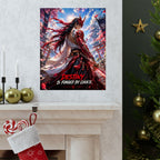 Samurai Warrior Matte Poster — "Destiny Is Forged By Choice" Motivational Wall Art