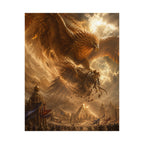 Giant Golden Phoenix Matte Vertical Poster | Fantasy Art, Mythical Bird