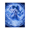 Ice Sorceress Illustration Matte Vertical Poster | Fantasy Magic Wall Art