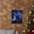 Frostborn Archer MOBA Vertical Poster — Fantasy Ice Archer Wall Art