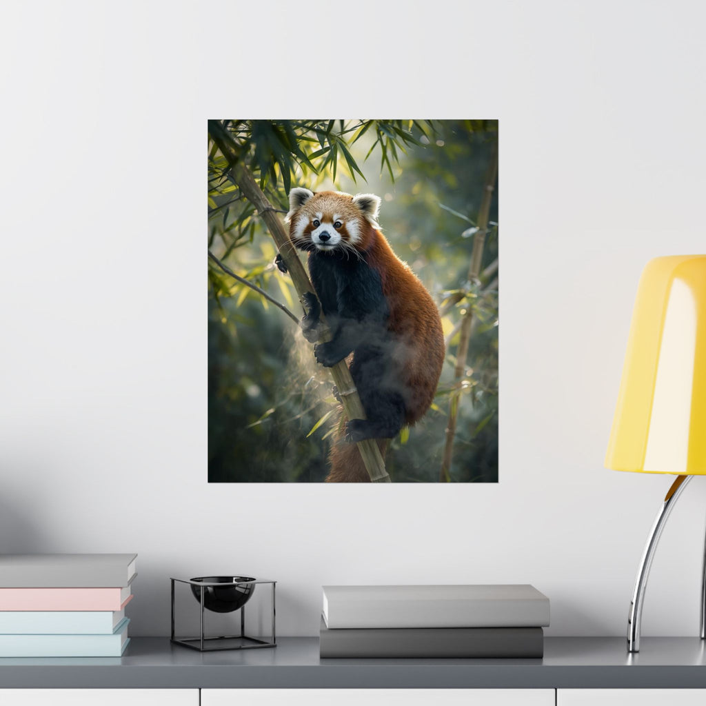 Whimsical Red Panda Wall Art, Matte Vertical Posters, Nature Decor, Animal Lovers Gift, Cute Nursery Print, Eco-Friendly Home Decor