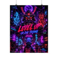 Cyberpunk 'Level Up or Die Trying' Gaming Poster