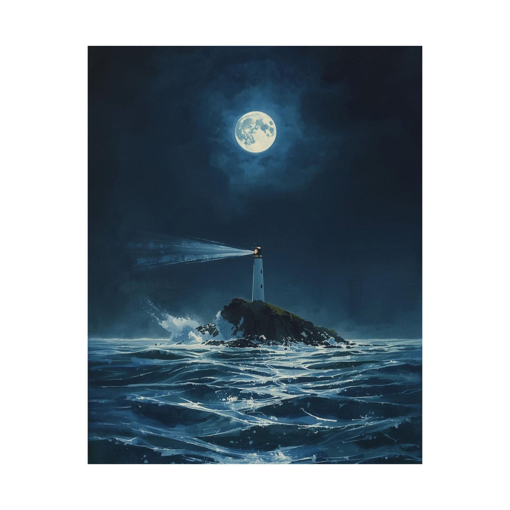 Lighthouse Poster Prints, Nautical Wall Art, Coastal Decor, Home Office Decoration, Gift for Sailors