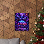The Final Save File Gaming Poster- Neon Gaming Art
