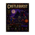 Castlequest Retro Gaming Poster — Vintage Pixel Horror Wall Art