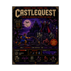 Retro Gaming Poster — Vintage Pixel Horror Wall Art