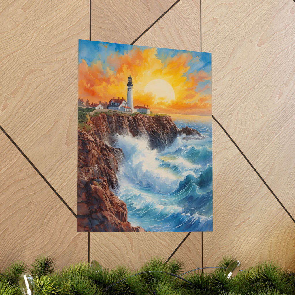 Lighthouse Coastal Matte Vertical Posters, Ocean Decor, Seascape Art Prints, Home Wall Art, Nautical Gift Ideas