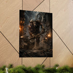 Minotaur Warrior Matte Vertical Poster | Fantasy Monster Dungeon Art