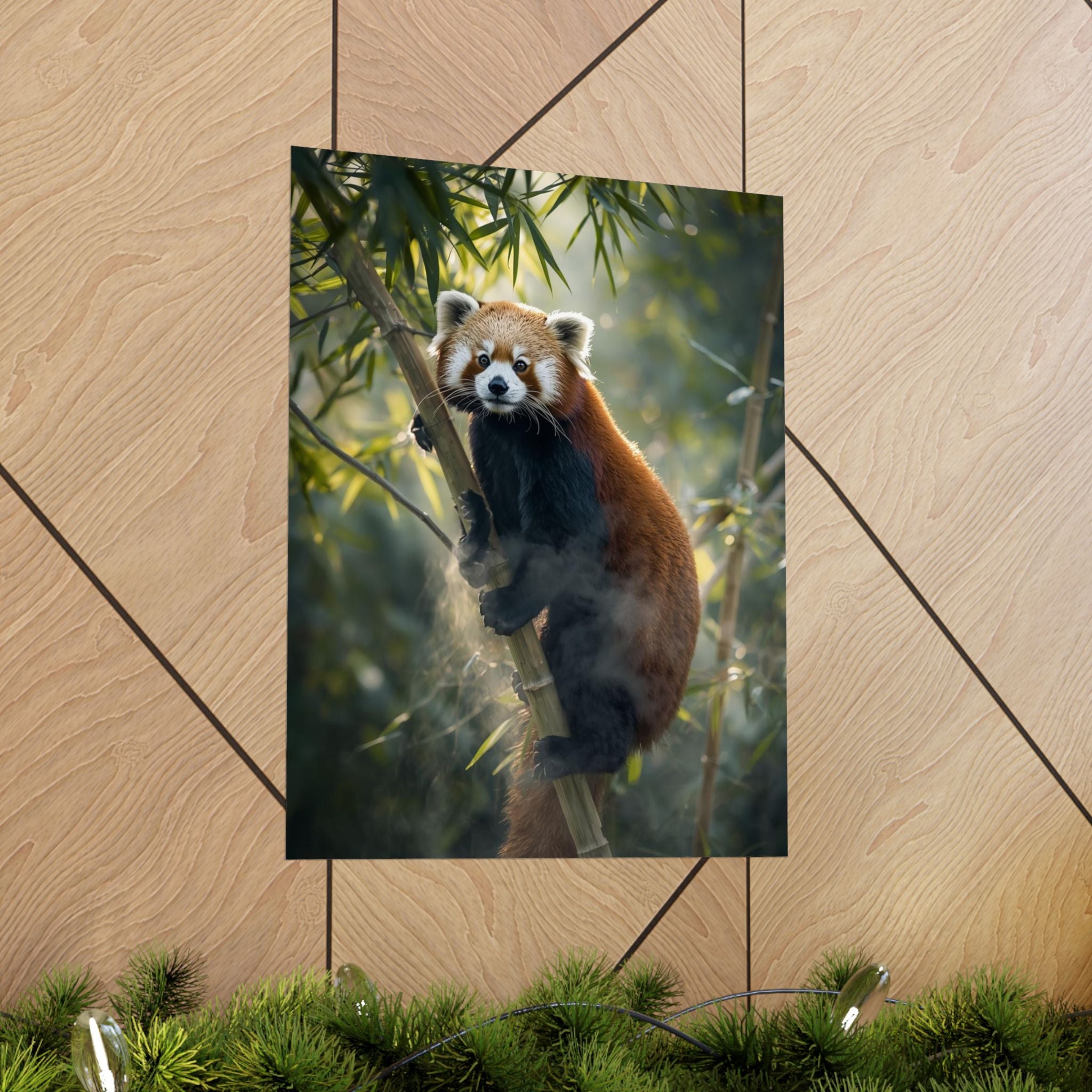 Whimsical Red Panda Wall Art, Matte Vertical Posters, Nature Decor, Animal Lovers Gift, Cute Nursery Print, Eco-Friendly Home Decor