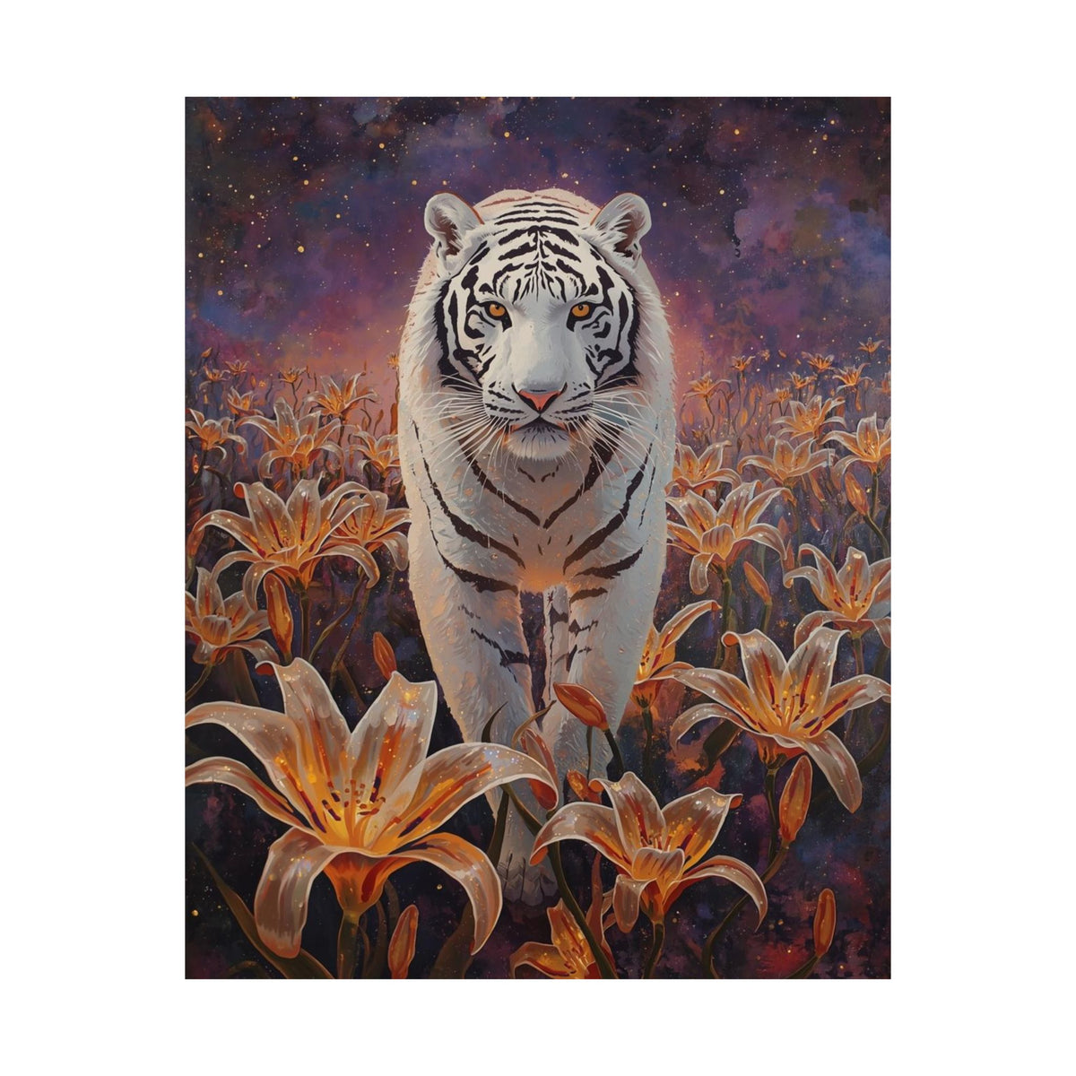 Majestic Tiger Poster, Wildlife Wall Art, Nature Decor, Animal Poster, Home Aesthetic, Gift for Animal Lovers, Vintage Print