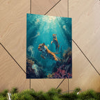 Underwater Tiger Adventure Posters, Ocean Decor, Animal Print Art, Jungle Wall Art, Gifts for Animal Lovers, Underwater Wall Aesthetic