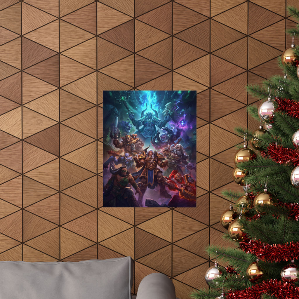 Fantasy Game Character Poster — Epic Heroes Wall Art
