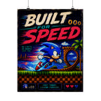 Built for Speed Sonic Retro Poster