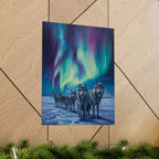 Aurora Borealis Wolf Poster, Nature Wall Art, Wildlife Decor, Northern Lights Print, Gift for Animal Lovers