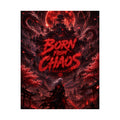Born From Chaos Gaming Poster — Dark Fantasy Red Samurai Gaming Wall Art
