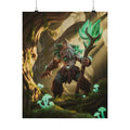 Forest Guardian MOBA Gaming Poster — Fantasy Druid Wall Art