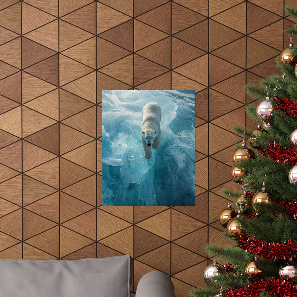 Polar Bear Matte Vertical Frameable Art Print