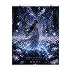 Whispers of the Moon Anime Gaming Poster — Fantasy Moonlit Girl Anime Wall Art