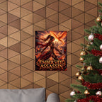Ember Veil Assassin Poster — Fiery Fantasy MOBA Wall Art