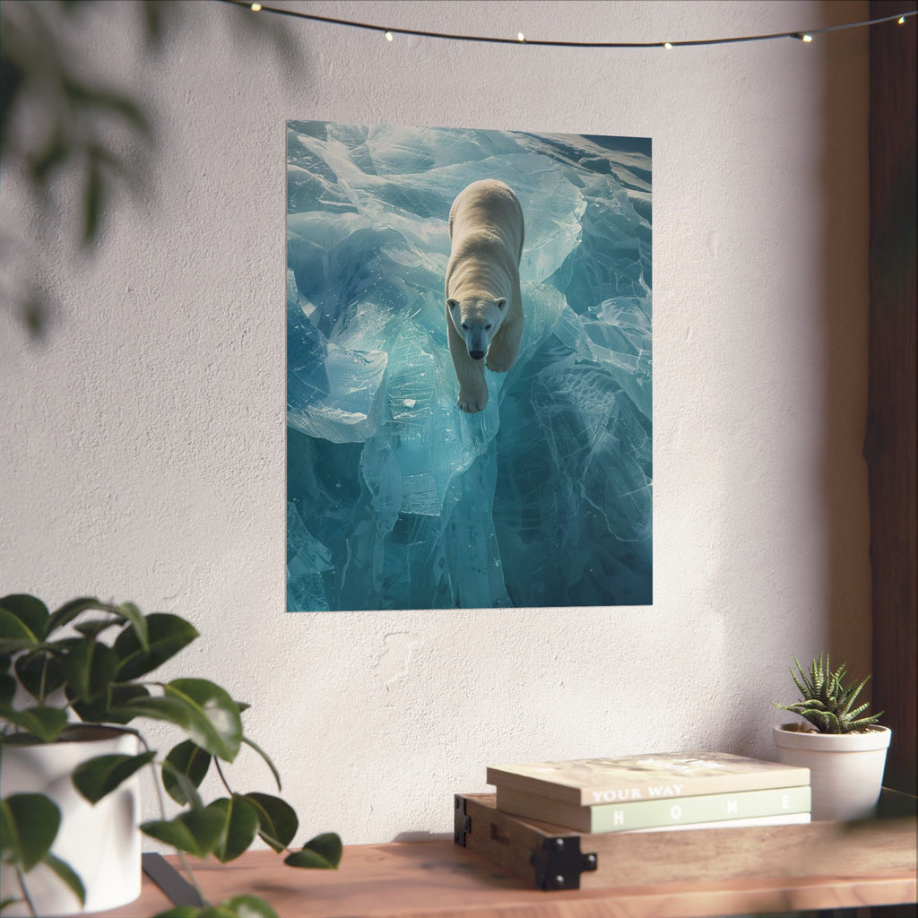 Polar Bear Matte Vertical Frameable Art Print
