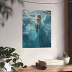 Polar Bear Matte Vertical Frameable Art Print