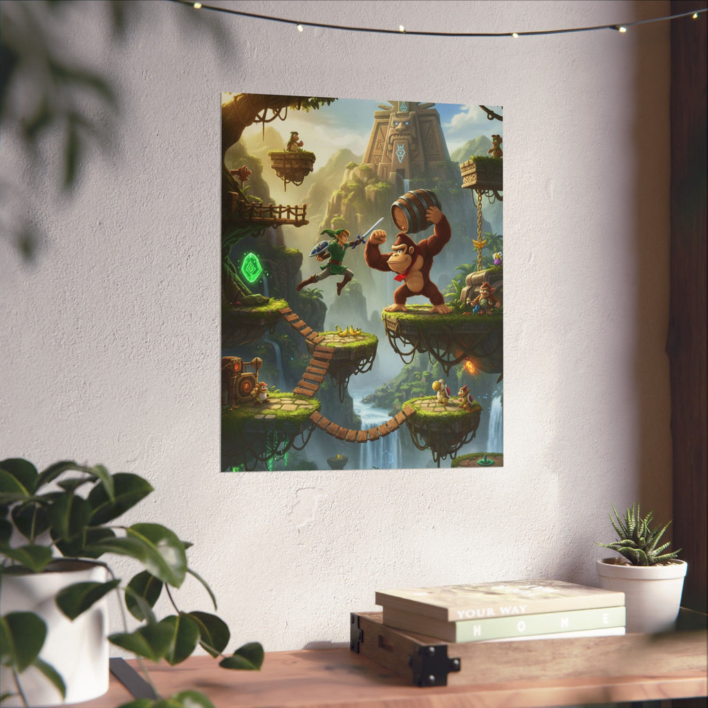 Gaming Battle Royal Wall Art — Retro Platformer Art