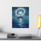 Lighthouse Moonlit Matte Vertical Posters, Nautical Wall Art, Coastal Decor, Beach House Print, Ocean Lover Gift