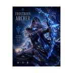 Frostborn Archer MOBA Vertical Poster — Fantasy Ice Archer Wall Art