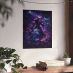 Dark Sorcerer Dota Moba Inspired Vertical Poster — Purple Fantasy Mage Wall Art