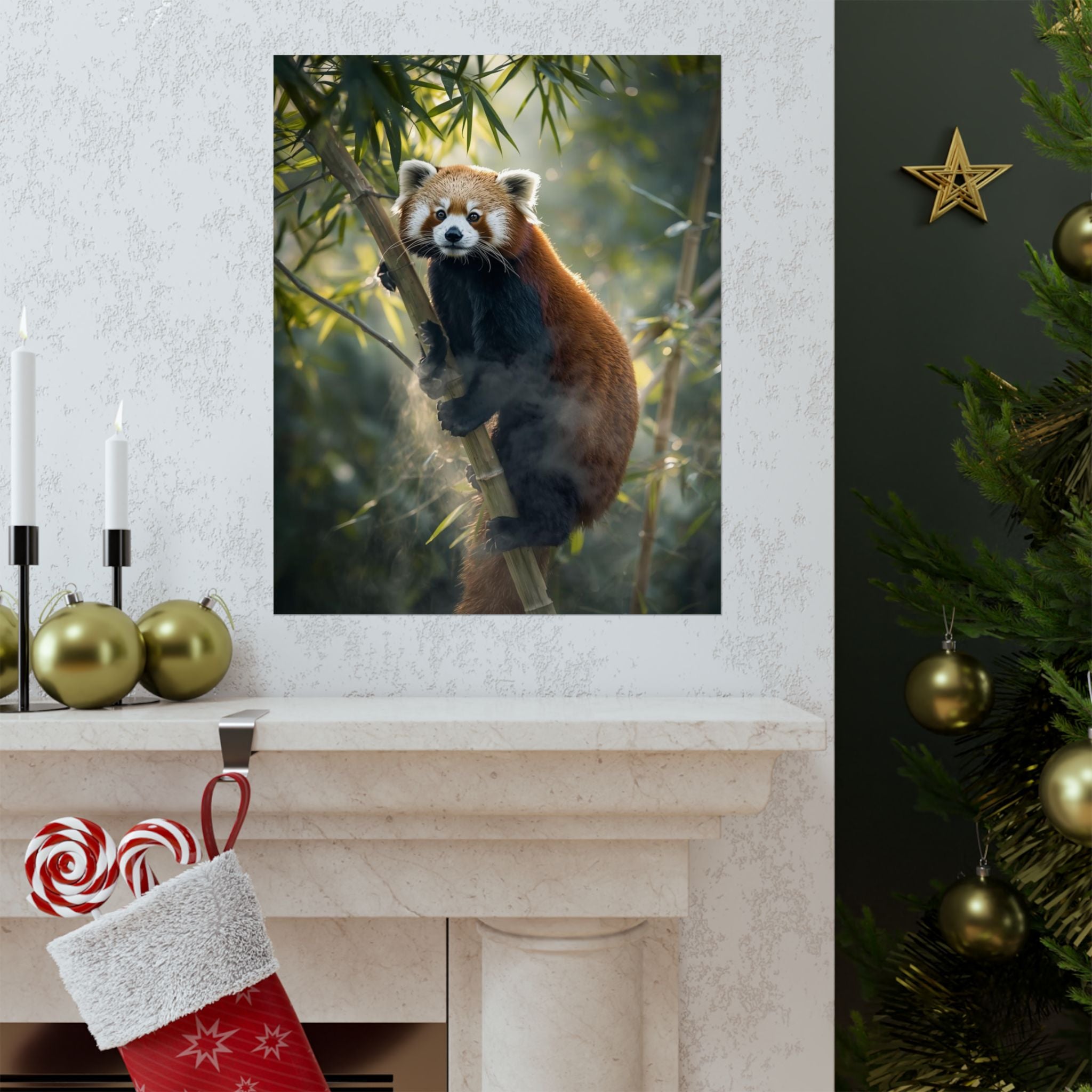 Whimsical Red Panda Wall Art, Matte Vertical Posters, Nature Decor, Animal Lovers Gift, Cute Nursery Print, Eco-Friendly Home Decor