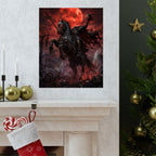 Nightmare Rider Matte Poster | Dark Horse, Red Blood Moon, Gothic Fantasy