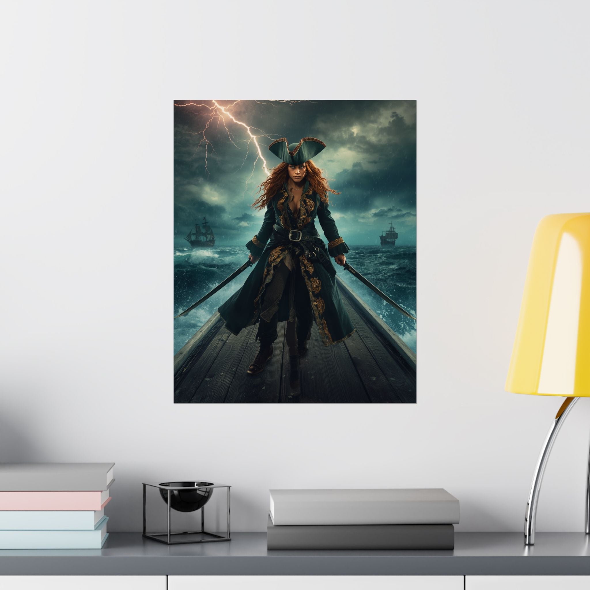 Pirate Captain Poster — Stormy Seas Adventure Wall Art