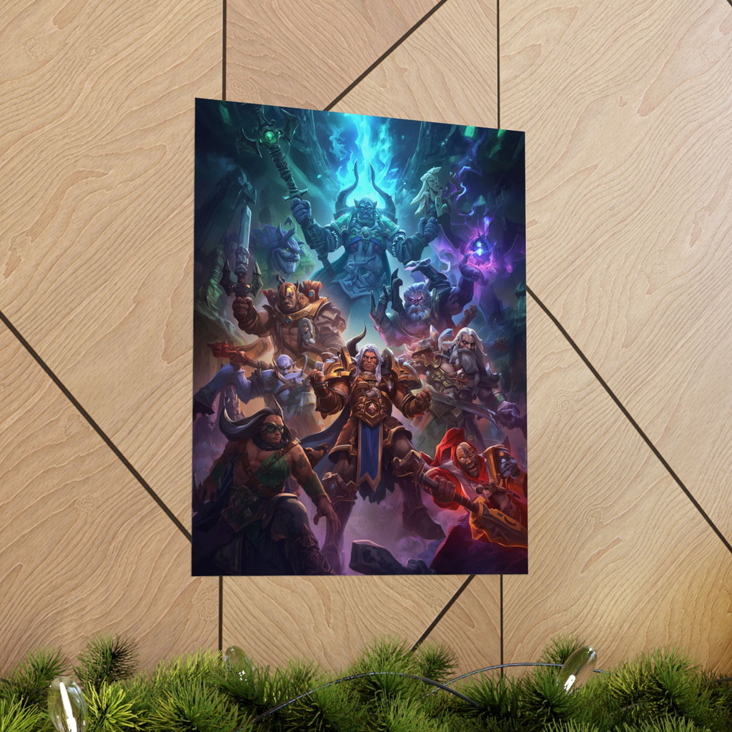 Fantasy Game Character Poster — Epic Heroes Wall Art