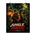 Jungle Havoc Matte Poster — Retro Action Movie Wall Art