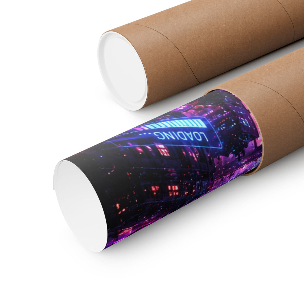 System Override Cyberpunk Poster — Neon Soaked Gaming Art