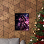 Foxfire Sorceress Gaming Poster — Fantasy MOBA Wall Art ("Beauty Is My Weapon, Charm Is My Power")