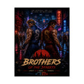 Brothers of the Streets Gaming Poster — Retro Game Neon Action Movie Art