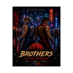 Brothers of the Streets Gaming Poster — Retro Game Neon Action Movie Art