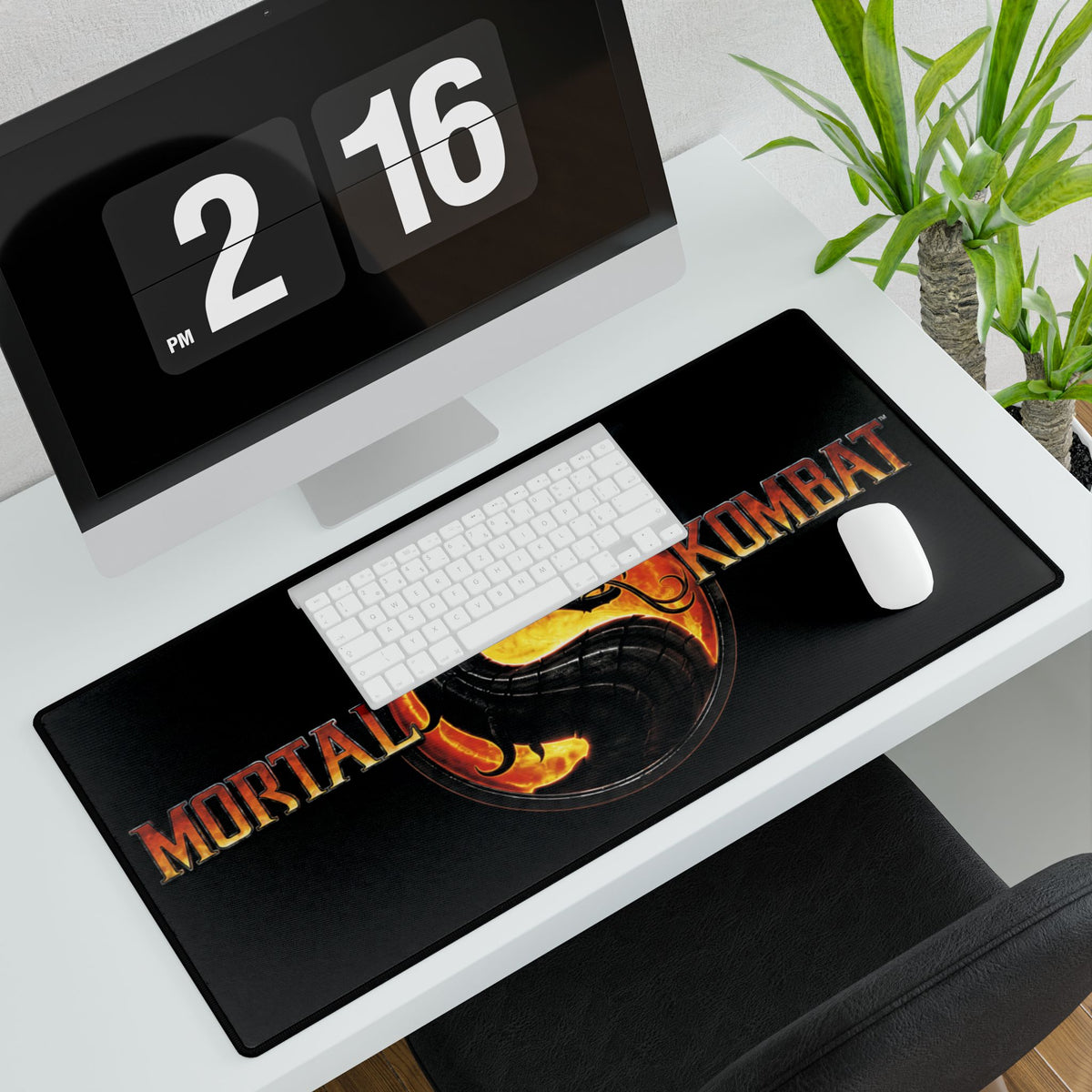 Mortal Kombat Logo Desk Mates  31.5" × 15.5" | Gaming Mouse Pad, XL Keyboard Pad
