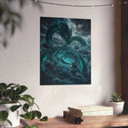 Sea Serpent Storm Poster | Kraken Ocean Monster Fantasy Art