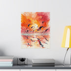 Sunset Flamingo Wall Art, Matte Vertical Posters, Home Decor, Interior Design, Gift for Bird Lovers, Floral Art Prints