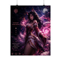 Foxfire Sorceress Gaming Poster — Fantasy MOBA Wall Art ("Beauty Is My Weapon, Charm Is My Power")